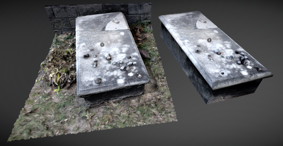 Still image that is a link to sketchfab page where the graves can be explored in 3D (Opens in New Window)